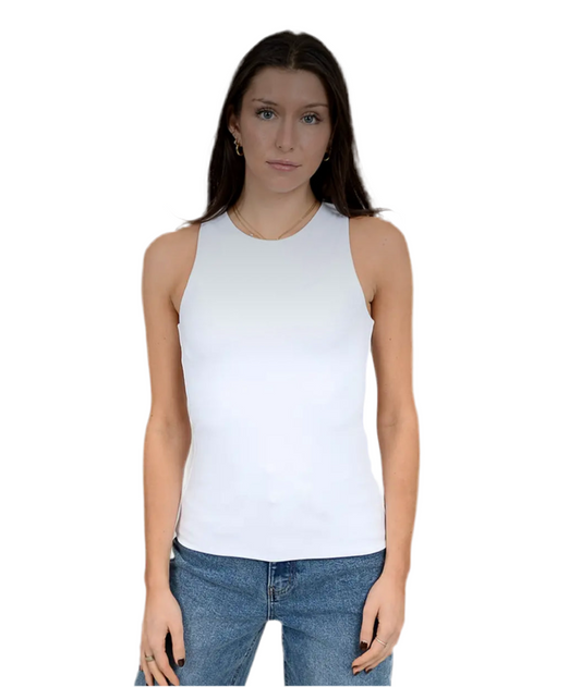 MARIA RIB CREW NECK MUSCLE TANK