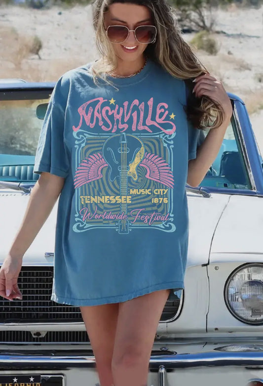 Nashville oversize graphic tee