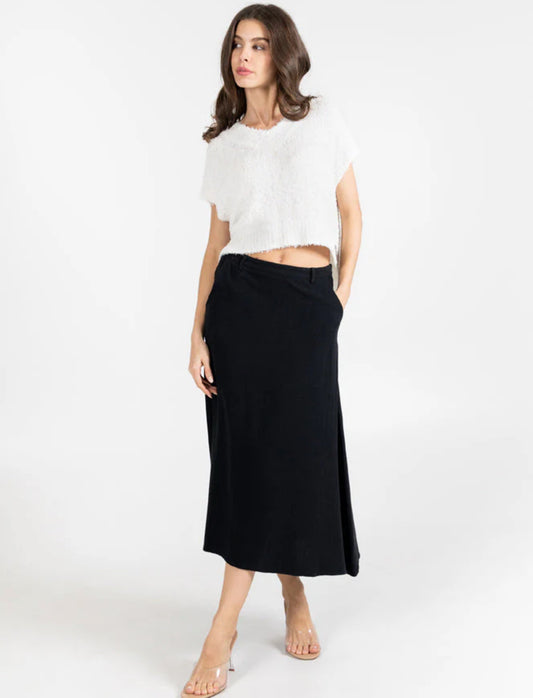 Linen maxi skirt