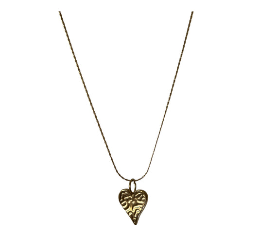 Hammered heart necklace