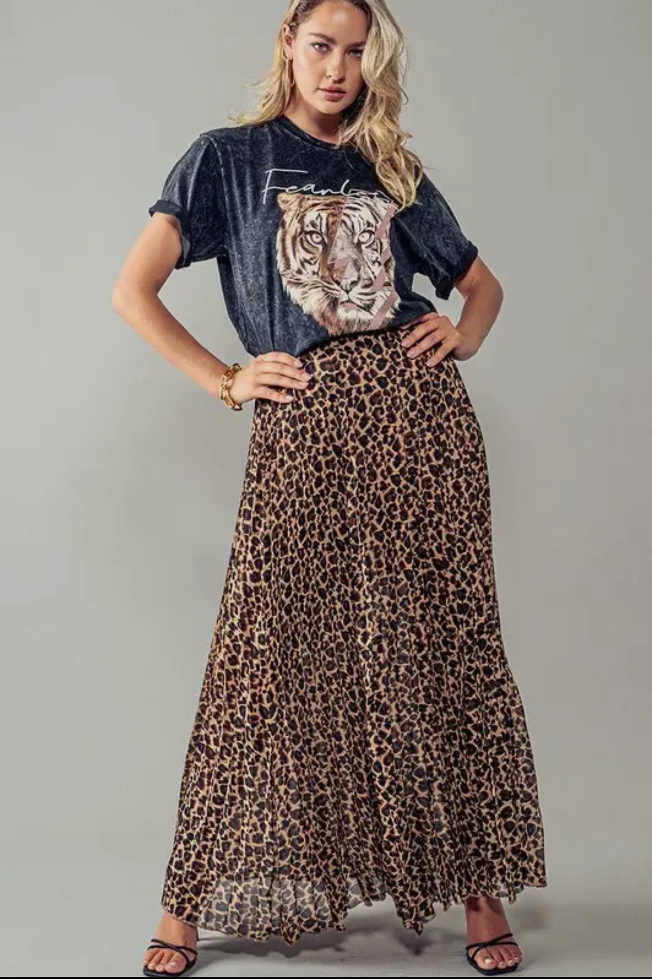 Leopard Midi skirt