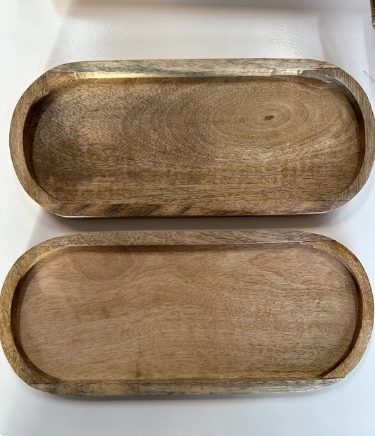 Oval Mango Wood Tray