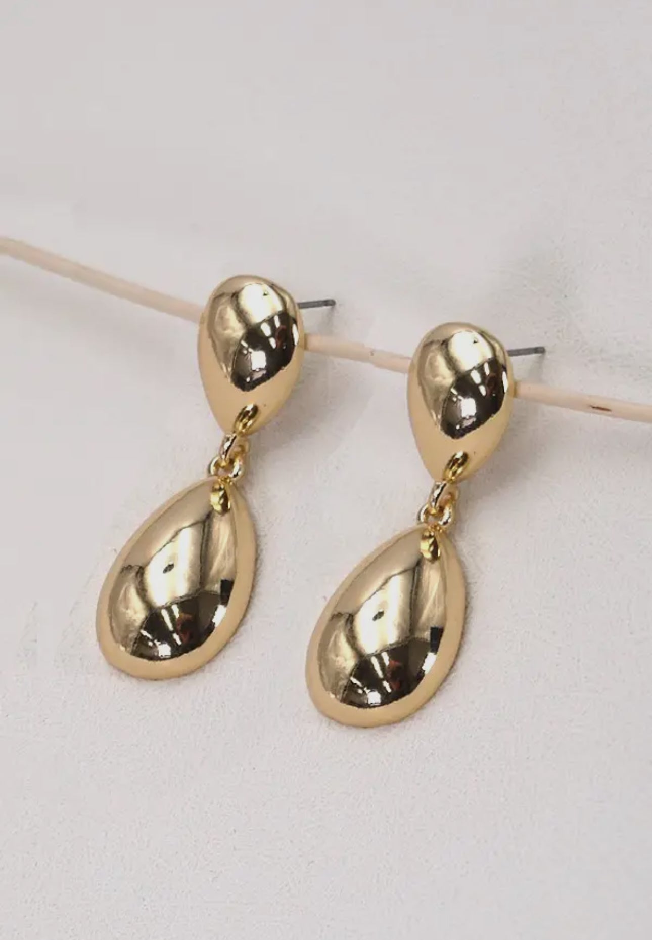 High Polish Double Teardrop Earrings