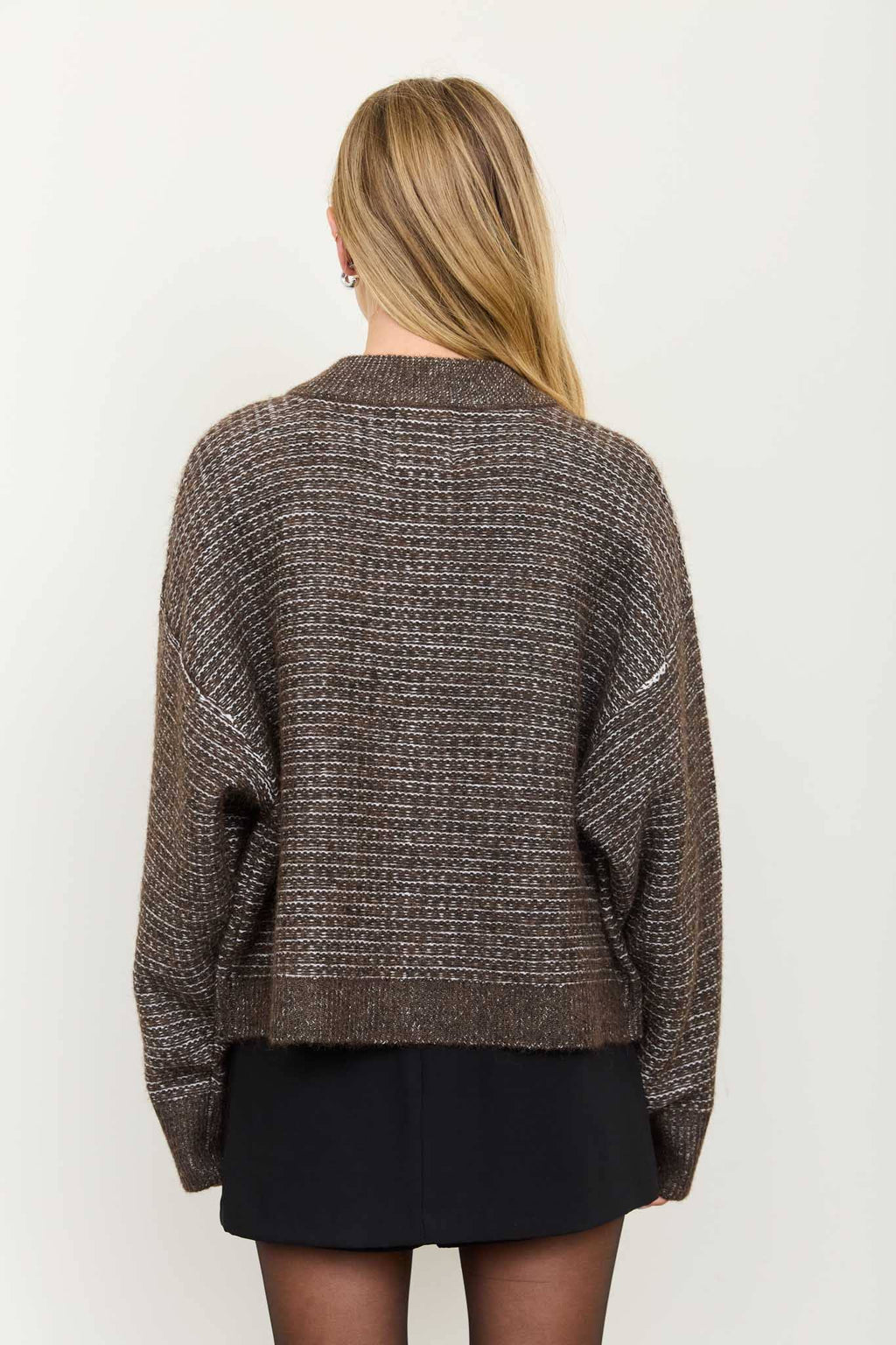 Marble knit cardigan