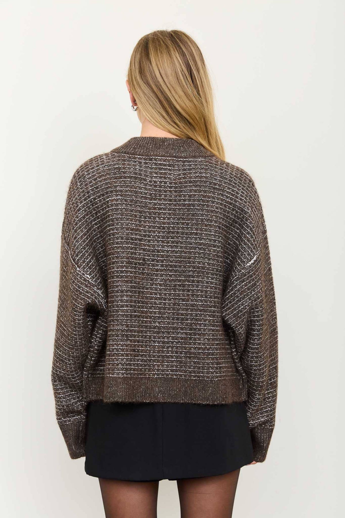 Marble knit cardigan