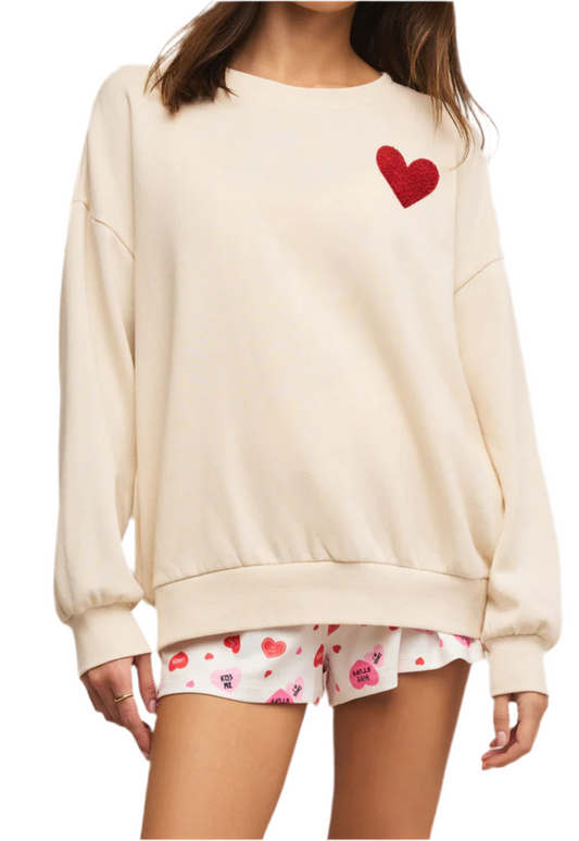 Oversized heart sweatshirt