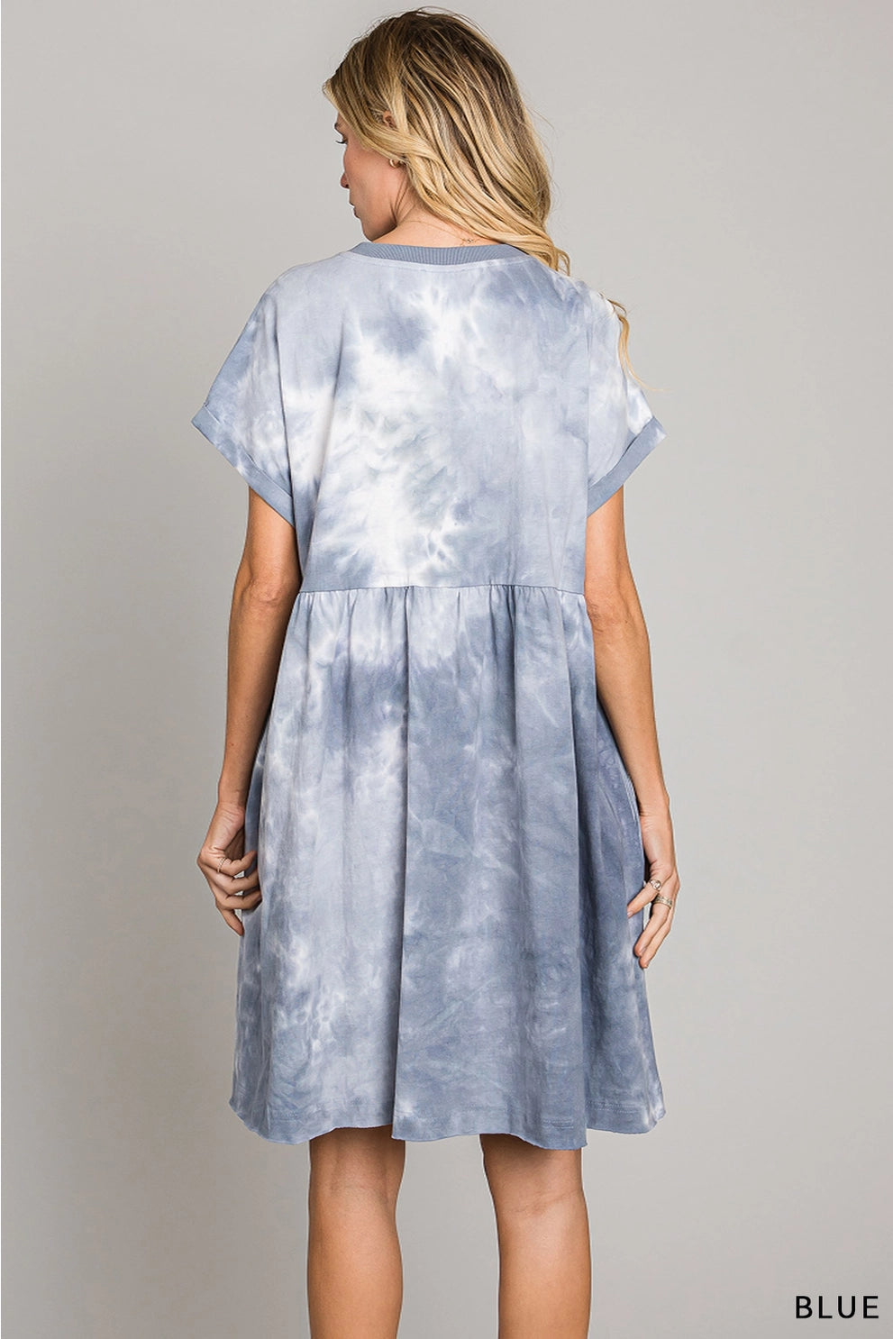 Cloudy Days Tie Dye Baby Doll Dress