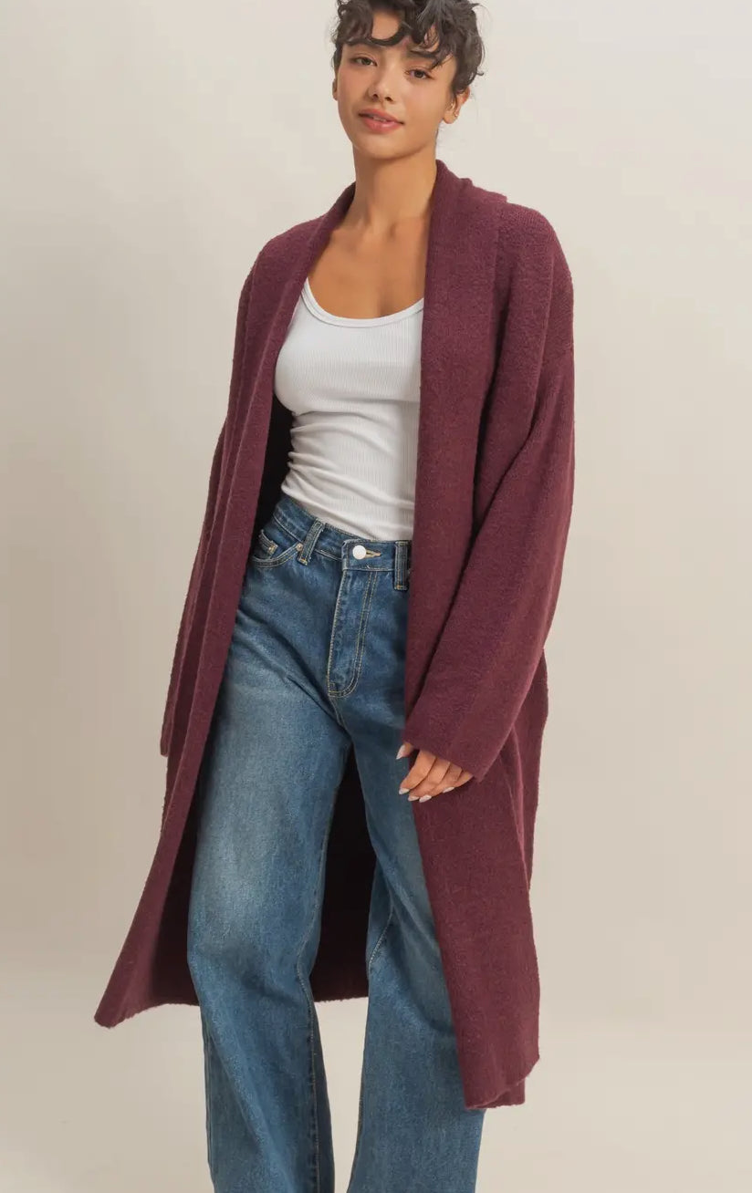 Longline duster sweater