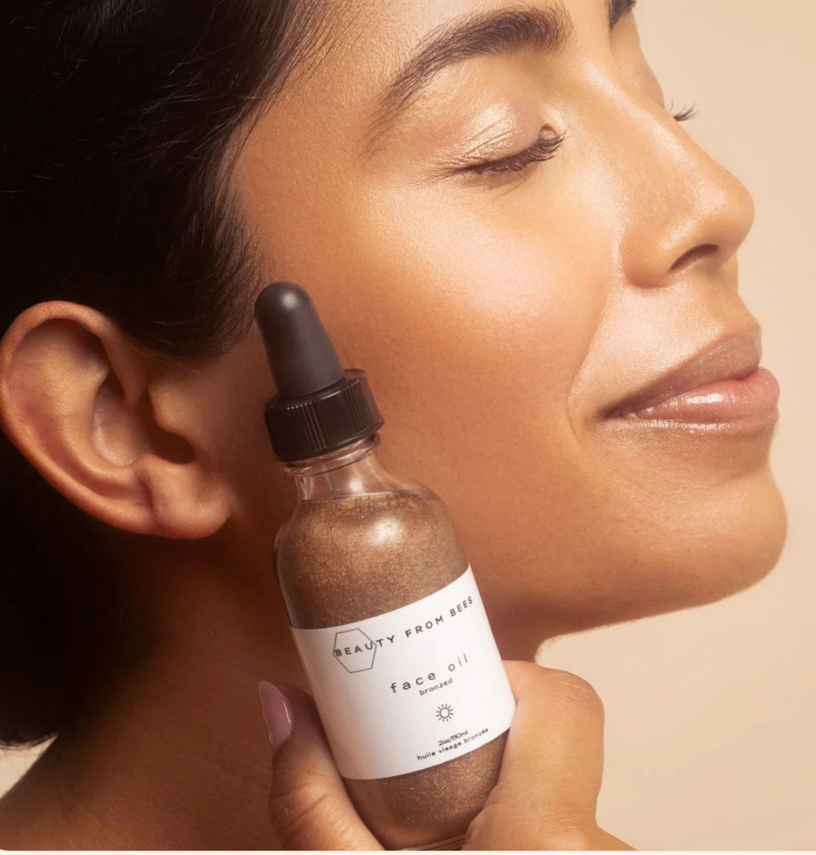 Bronzed face oil