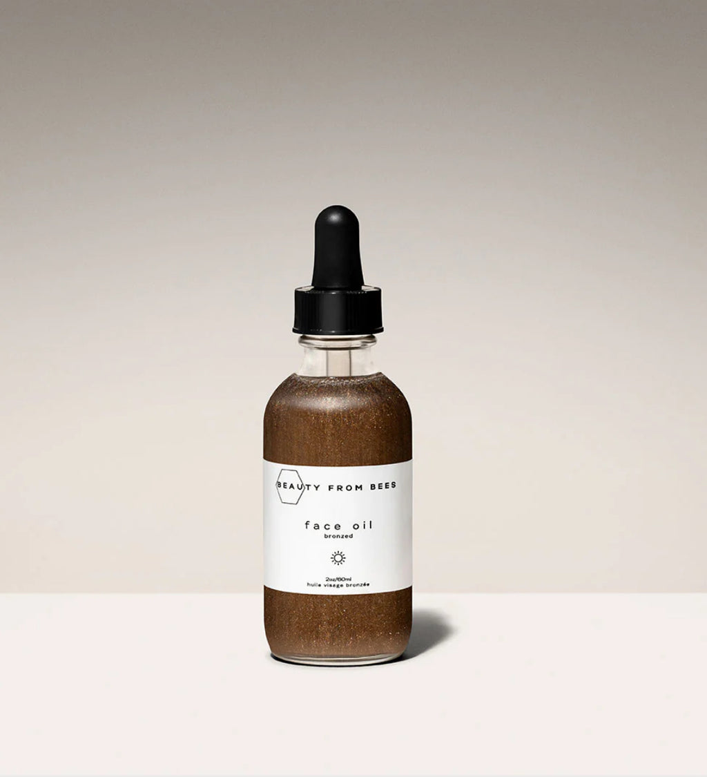 Bronzed face oil