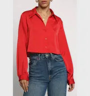 Ruby red cropped top