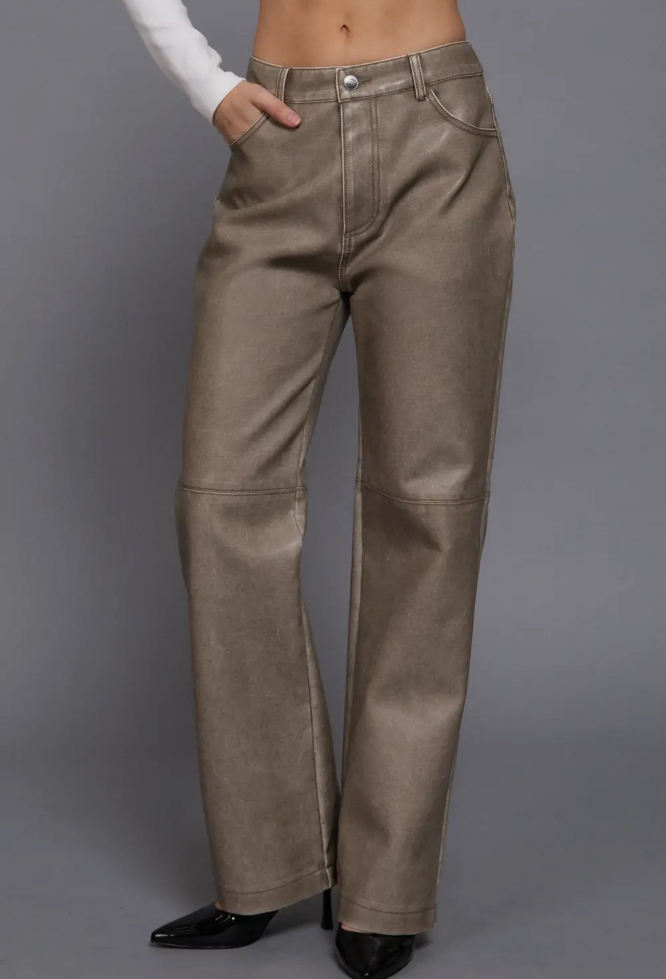 Washed faux pant