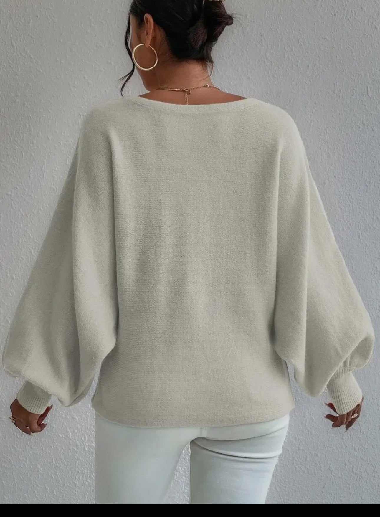 Blue paint spill sweater