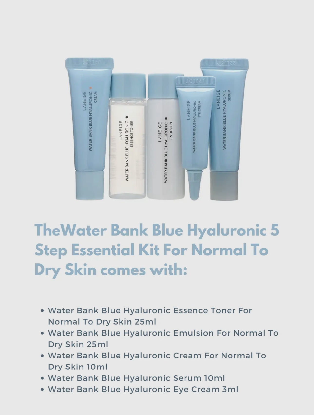 Laneige - Water Bank Blue Hyaluronic 5
Step Essential Kit