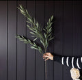 Olive branches green faux stems