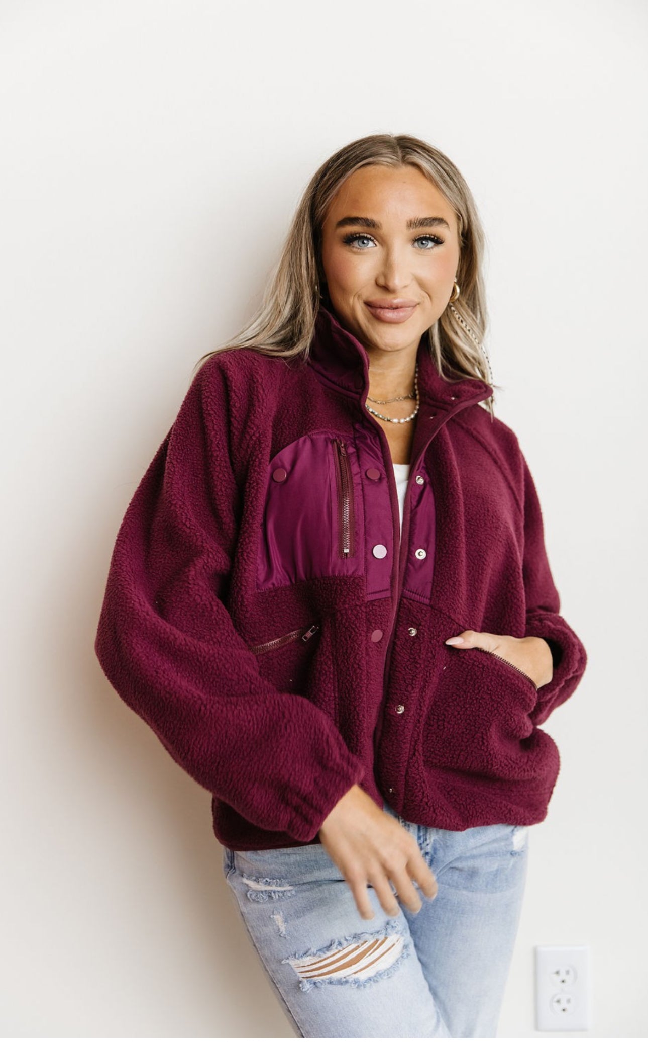 Ampersand Oversized Fleece Jacket