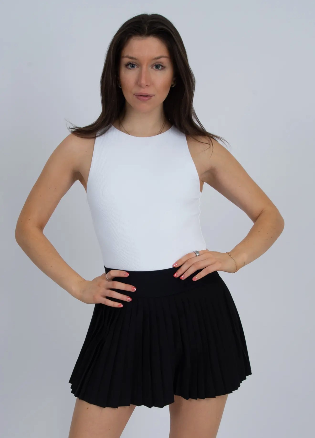 Roxanna rib sleeveless crewneck bodysuit