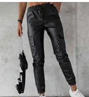 Foxy faux leather pants