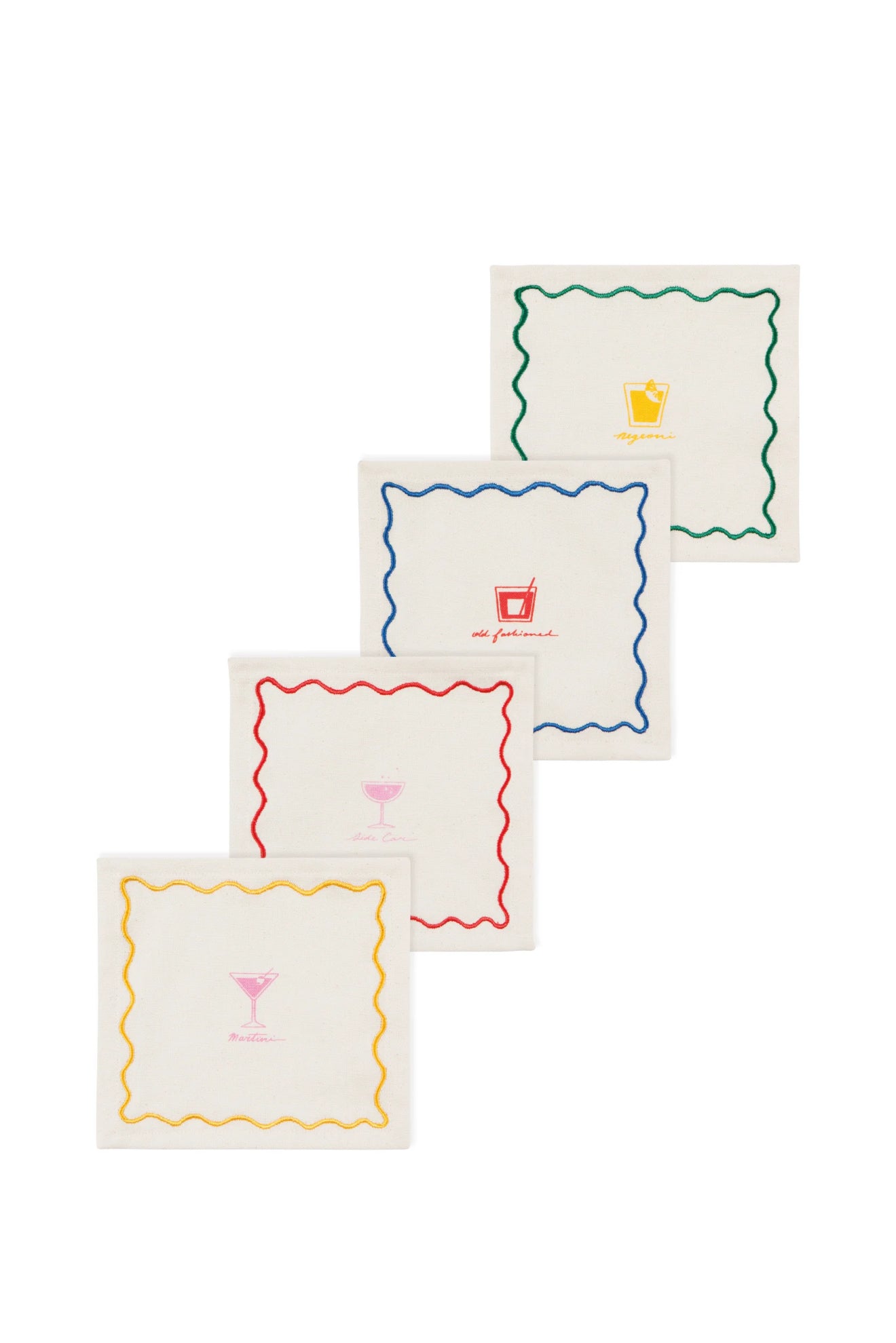 Happy Hour Cocktail Napkins Set of 4 Assorted