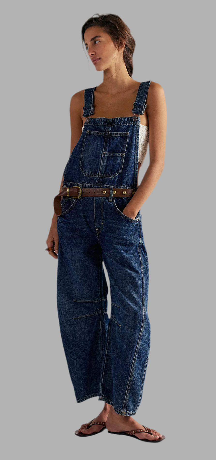 We The Free Good Luck Barrel Overalls