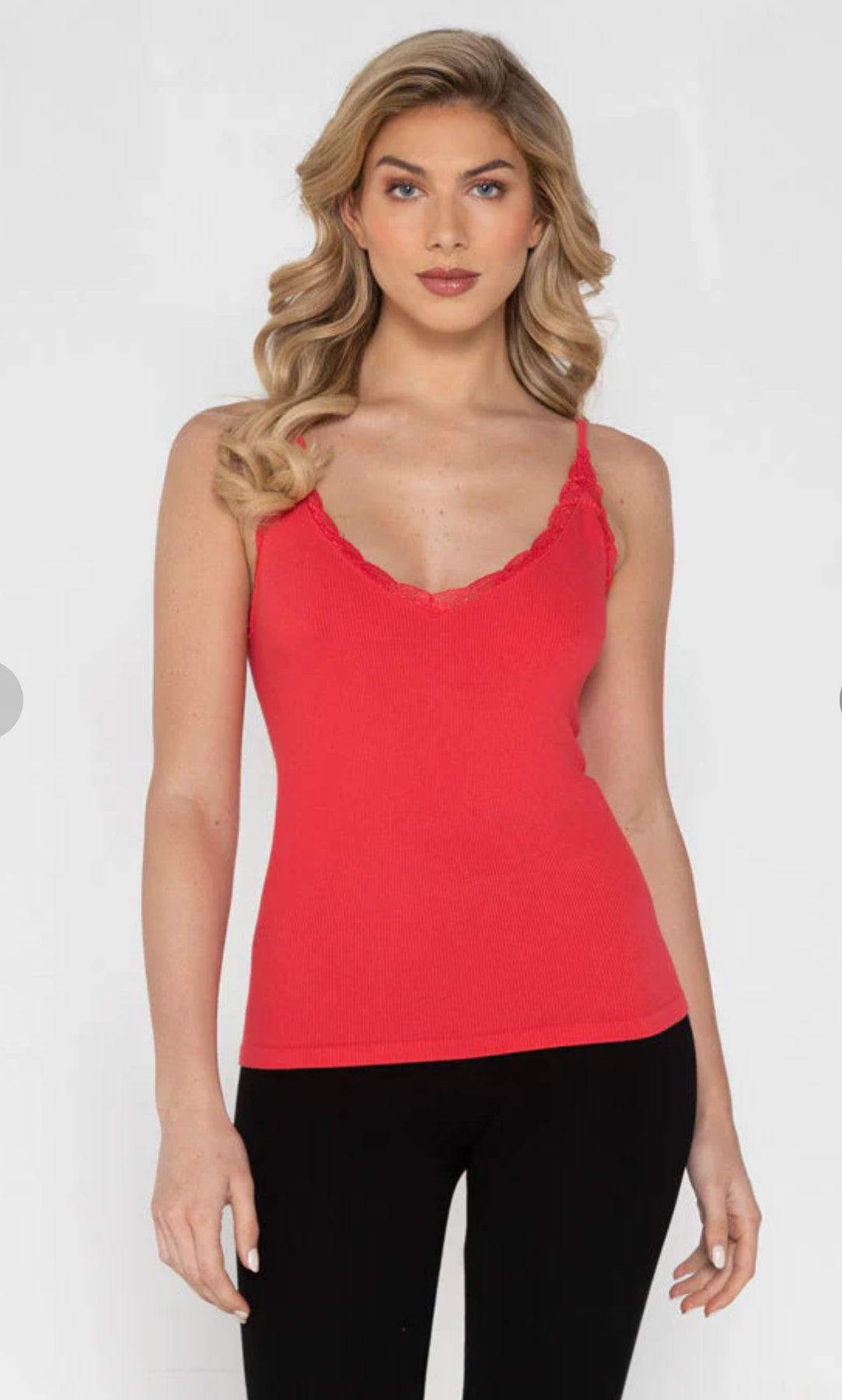 Bamboo Tank W/Lace Trim
