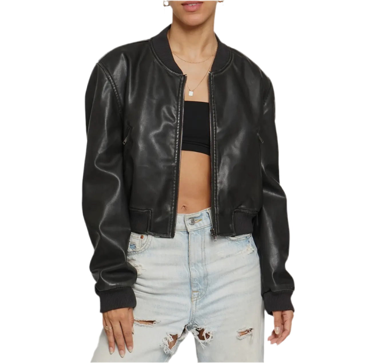 Coated Bomber Jacket