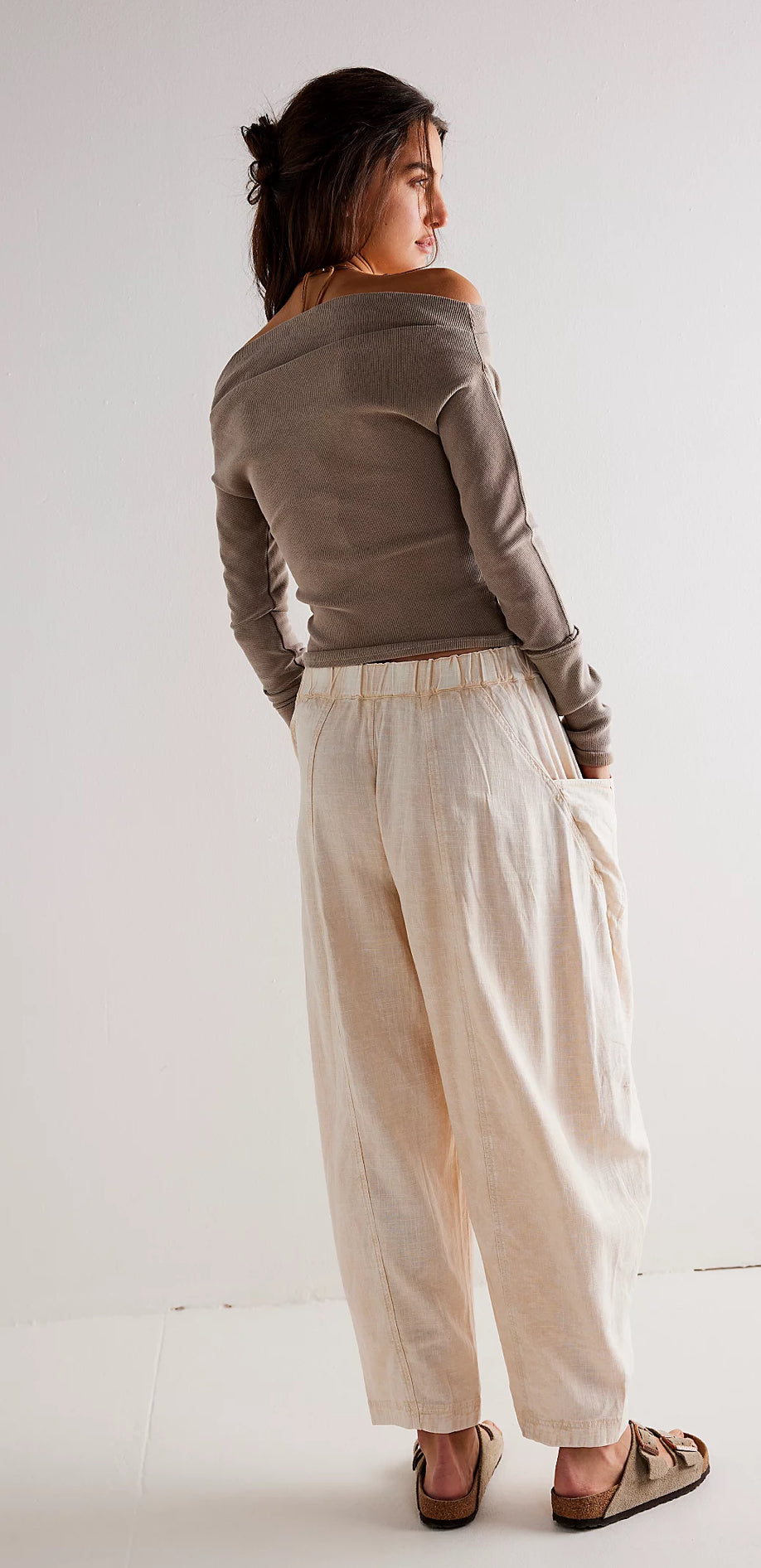 Free people road pull on barrel pants