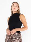 Bamboo mock neck tank