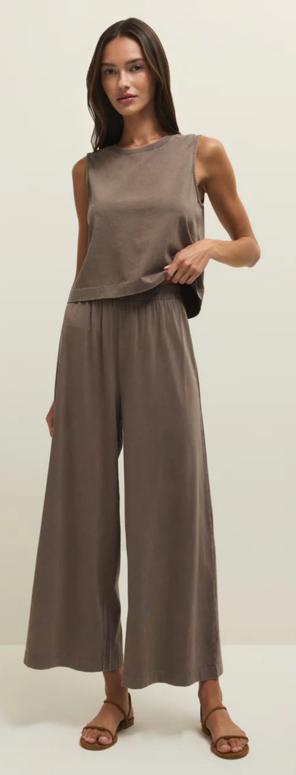 Zsupply Scout jersey crop flare pants