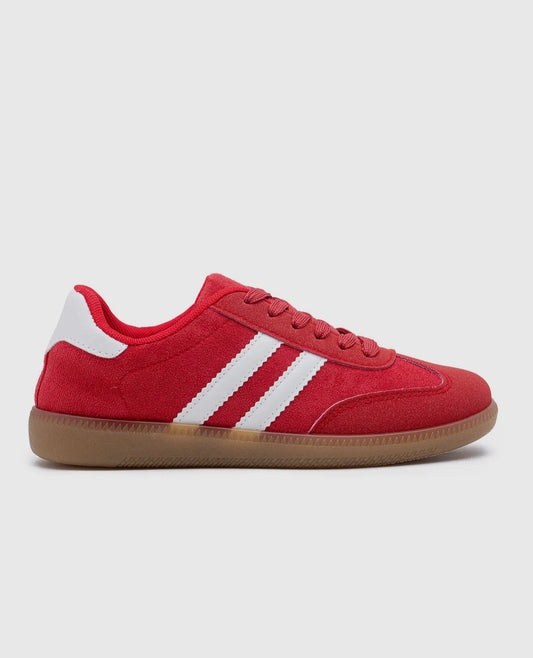 Retro red sneakers