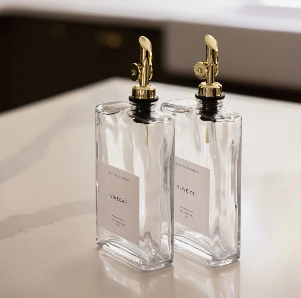Olive Oil Rectangle GlassDispenser Bottles