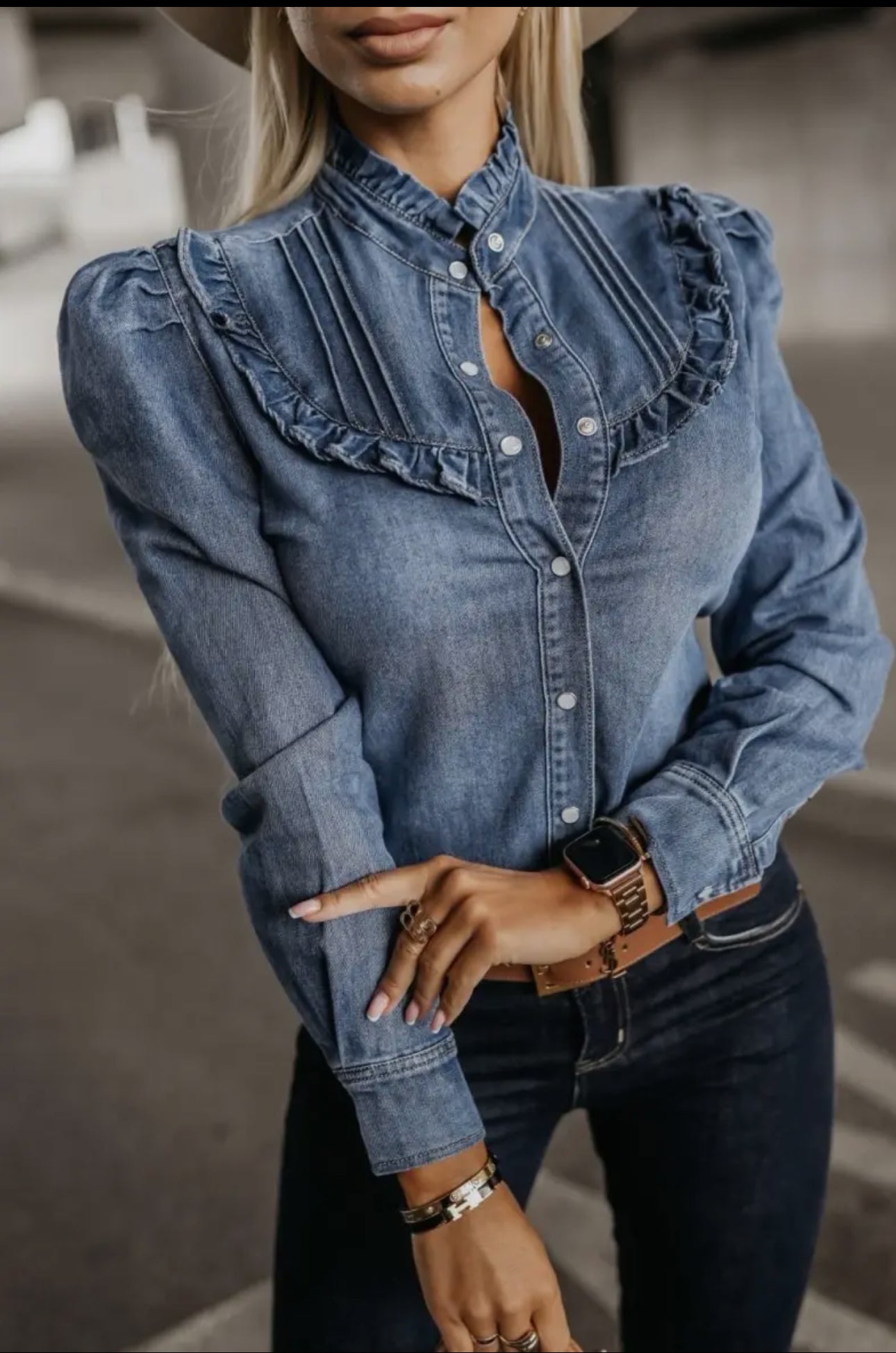 Ruffle Jean shirt