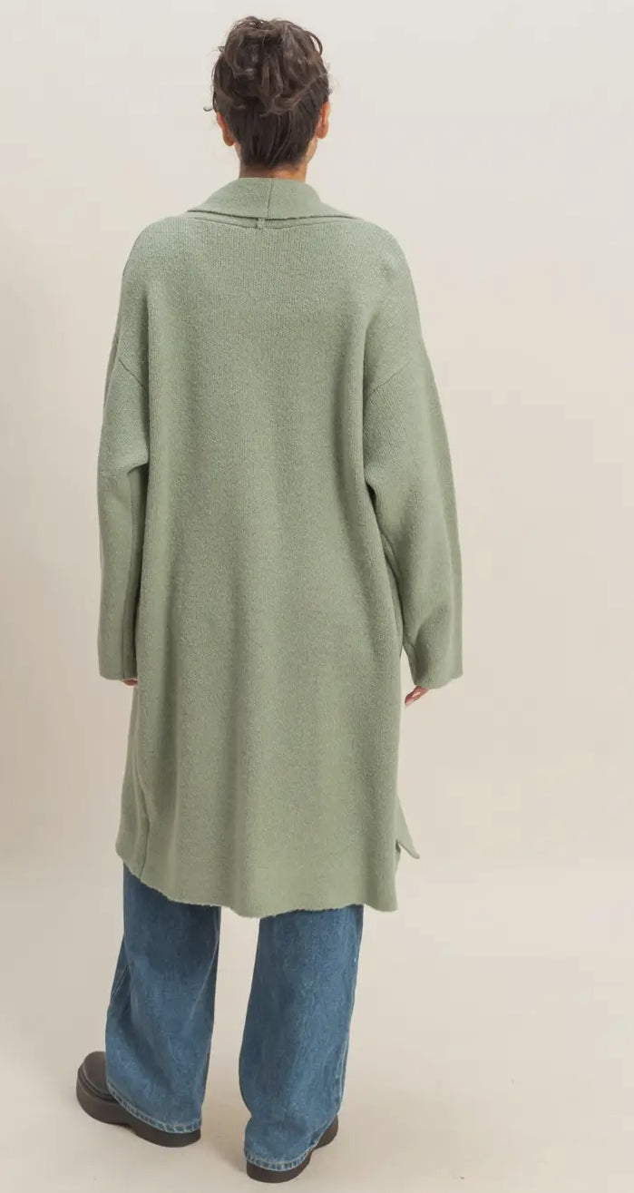 Longline duster sweater