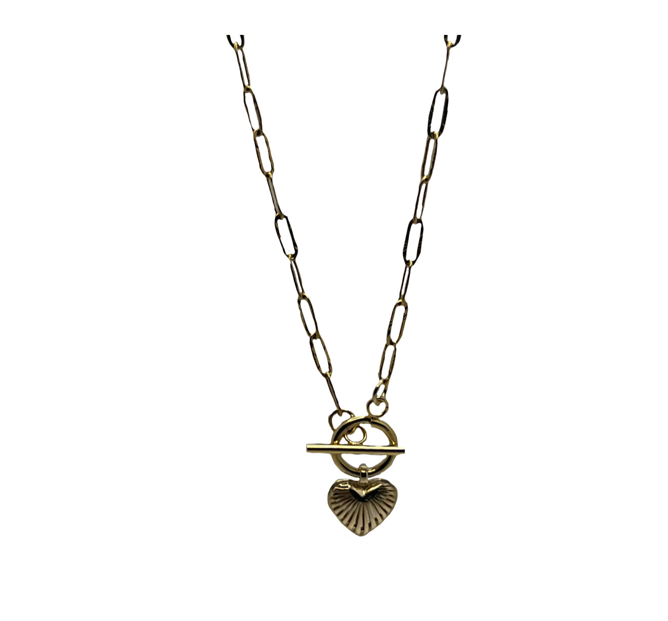 Heart link necklace