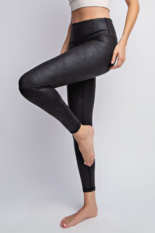 PU Chintz Yoga Leggings