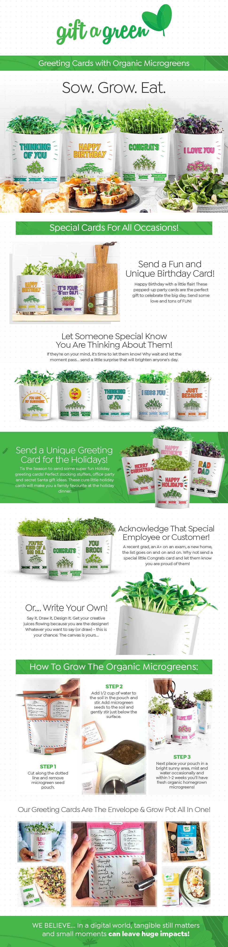 Thinking of You Organic Microgreens Grow Card | GiftaGreen