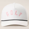 GOLF Solid Color Premium Materials Trucker Hat: WHITE/LT PINK / One Size