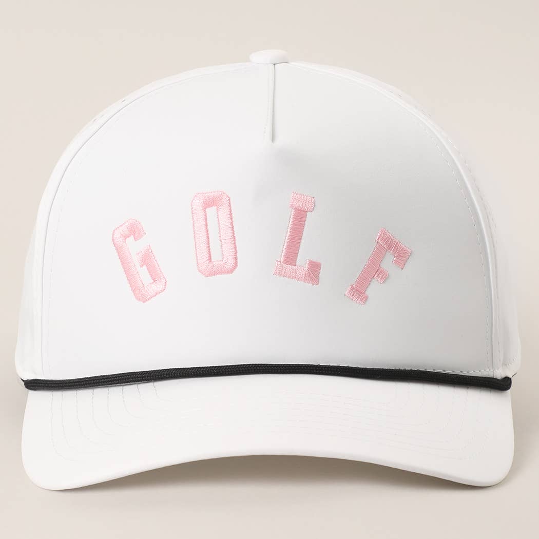 GOLF Solid Color Premium Materials Trucker Hat: WHITE/LT PINK / One Size