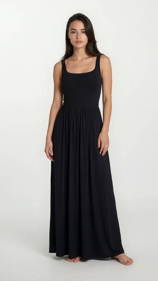 Dawn Sleeveless Silky Jersey Flowing Maxi