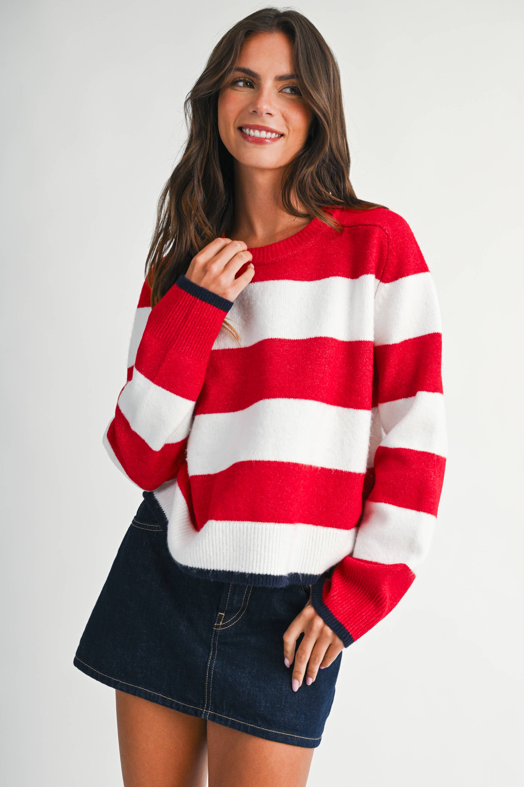 Coastal Stripe Crewneck Sweater