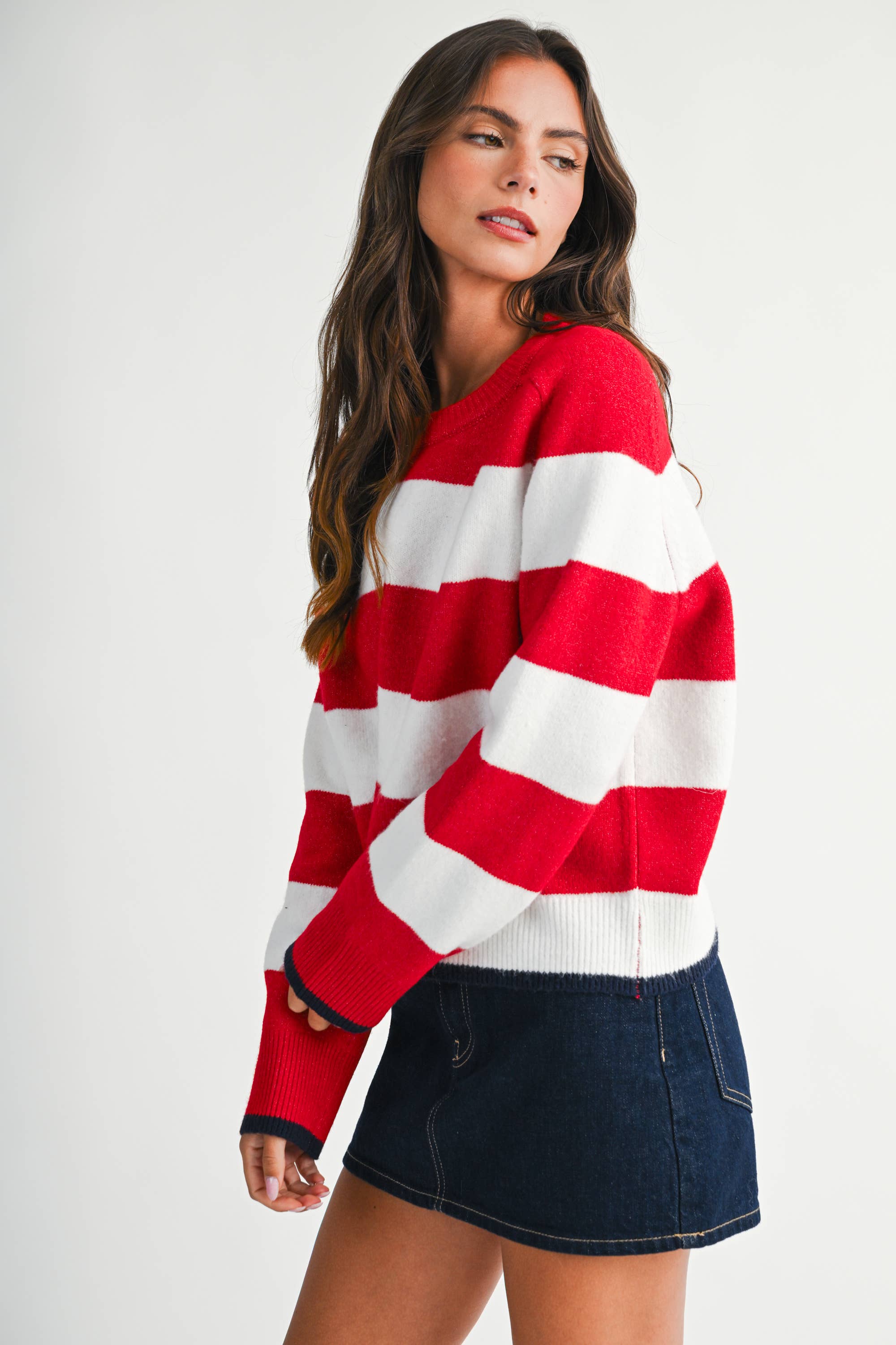 Coastal Stripe Crewneck Sweater