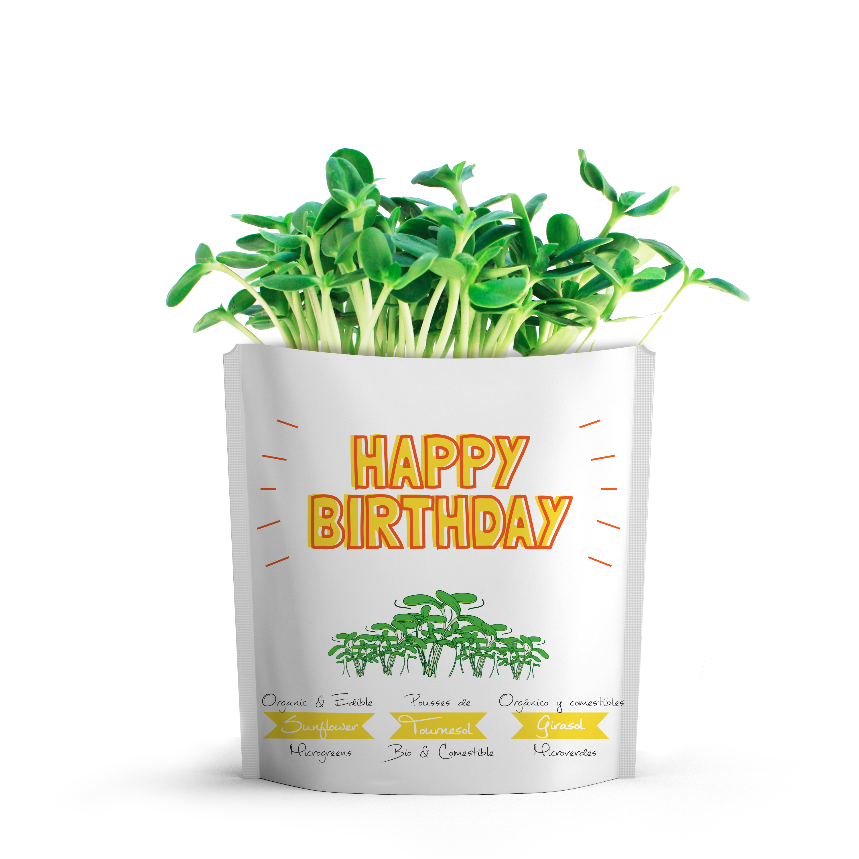 Happy Birthday Organic Microgreens Grow Card | GiftaGreen