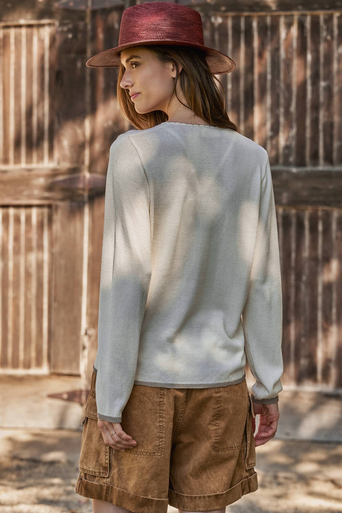 Floral Knit Sweater With Buttons