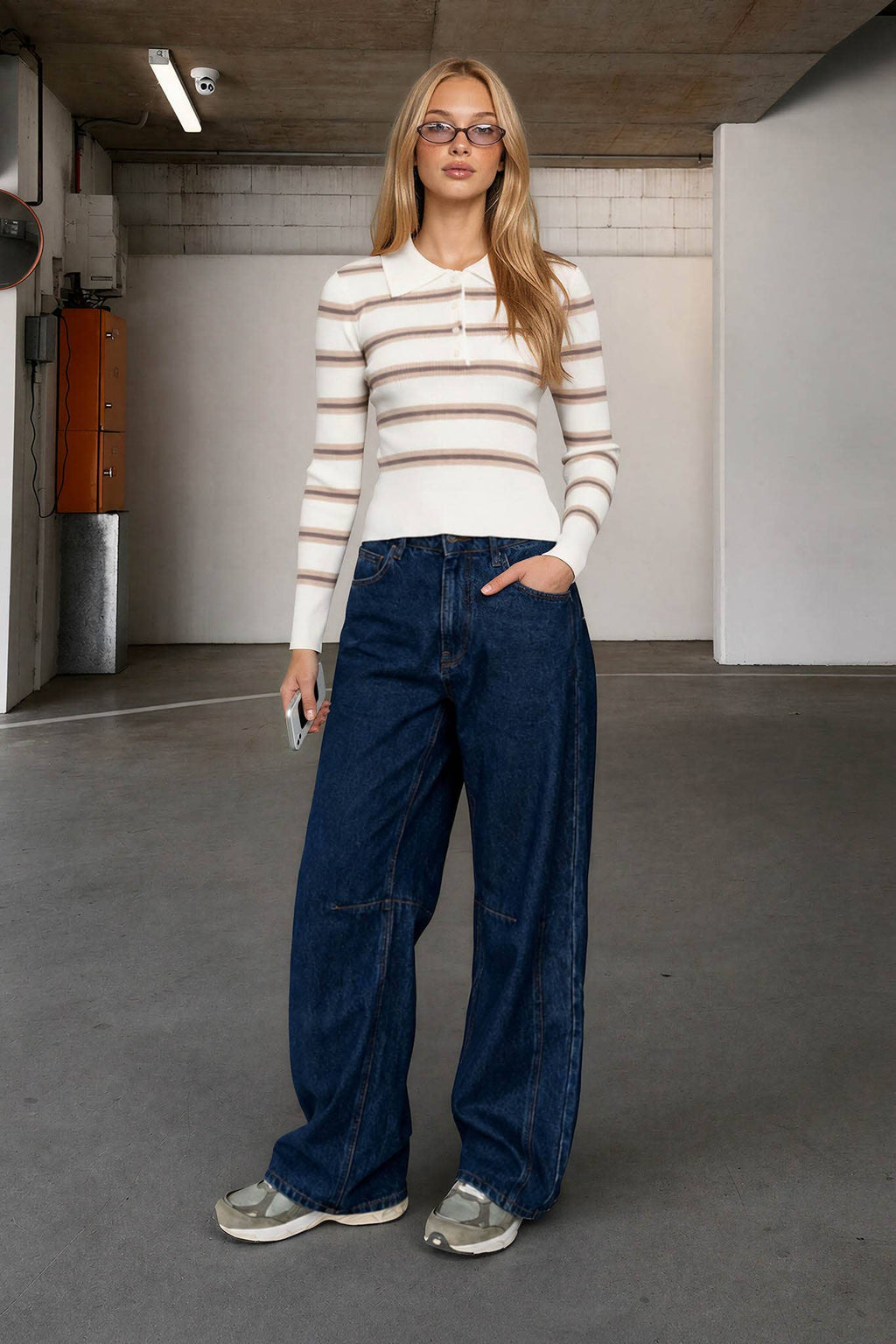 MULTI-COLOUR POLO SWEATER