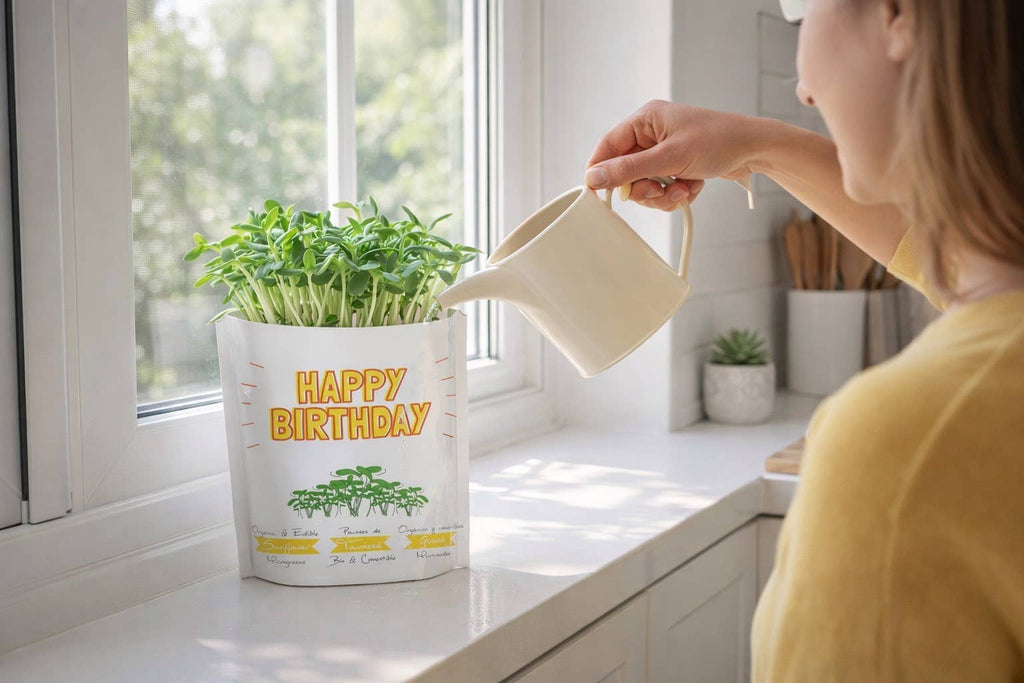 Happy Birthday Organic Microgreens Grow Card | GiftaGreen