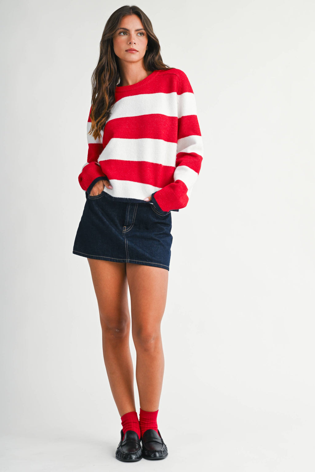 Coastal Stripe Crewneck Sweater