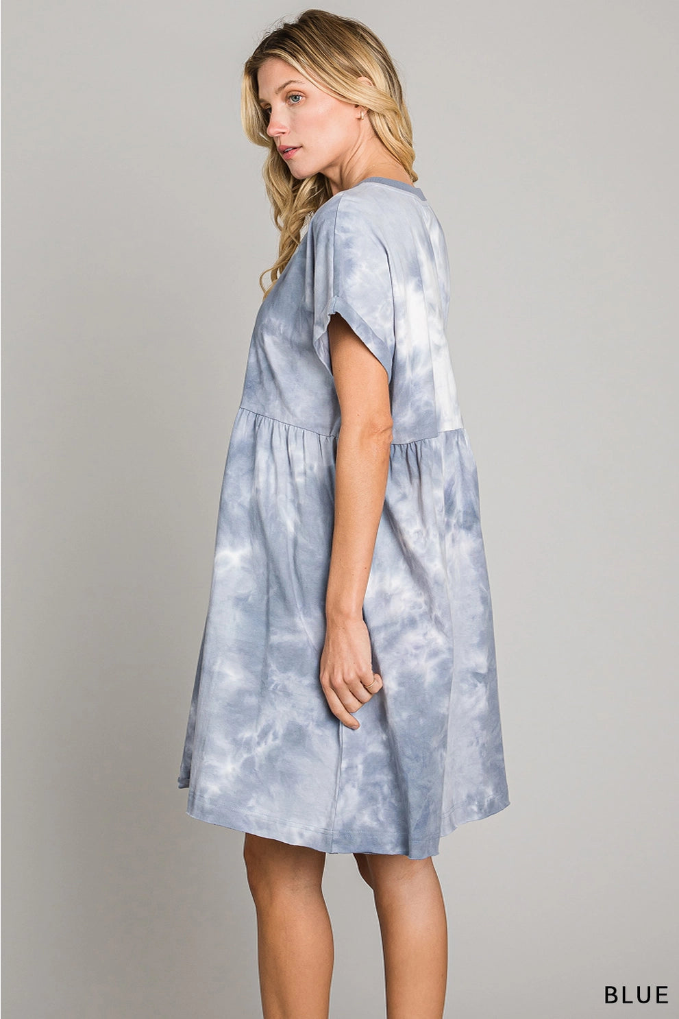 Cloudy Days Tie Dye Baby Doll Dress