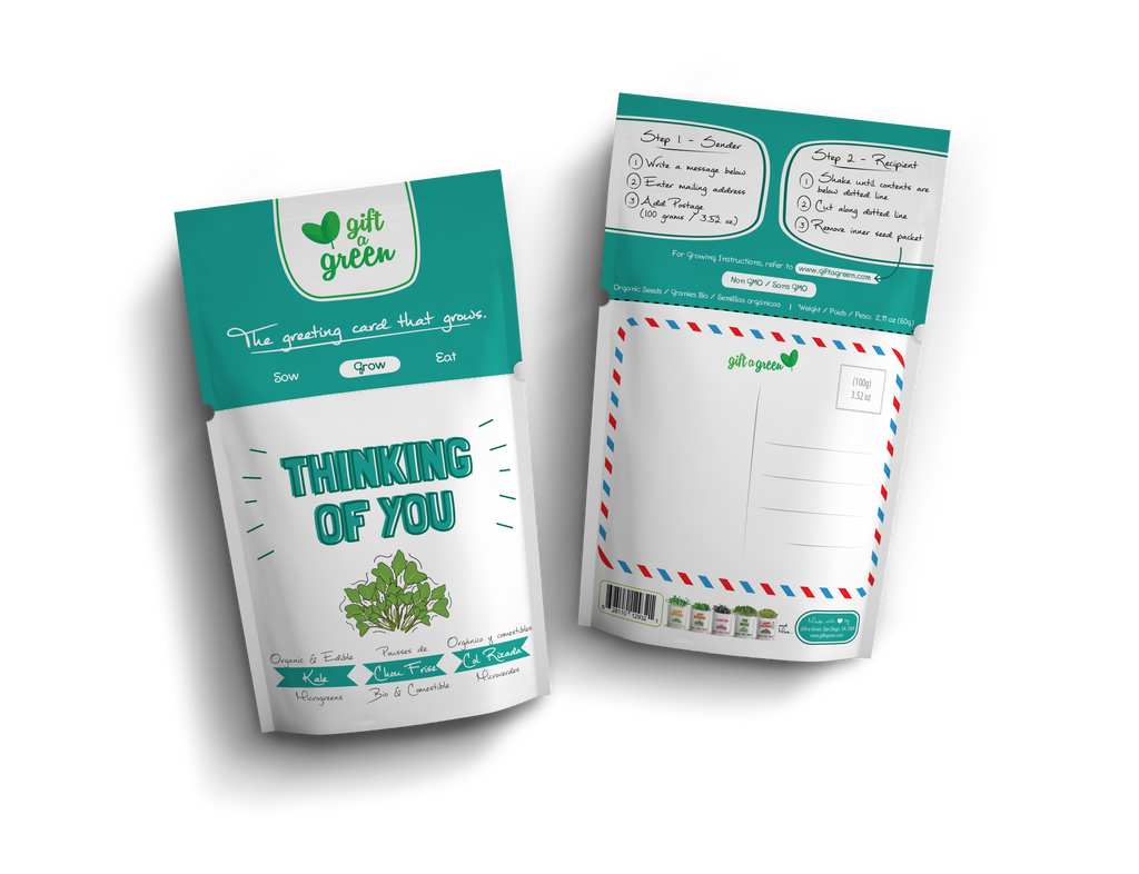 Thinking of You Organic Microgreens Grow Card | GiftaGreen