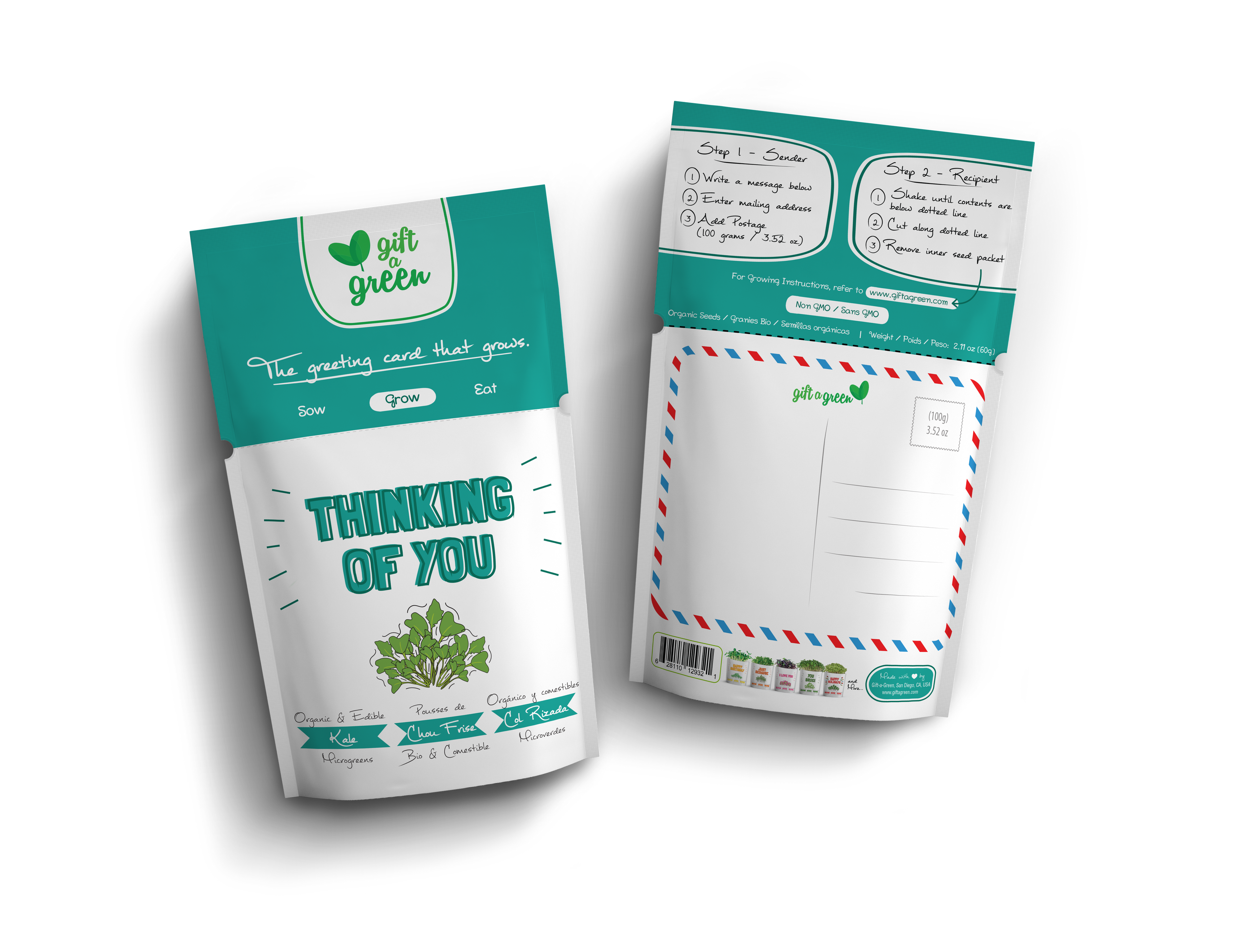 Thinking of You Organic Microgreens Grow Card | GiftaGreen