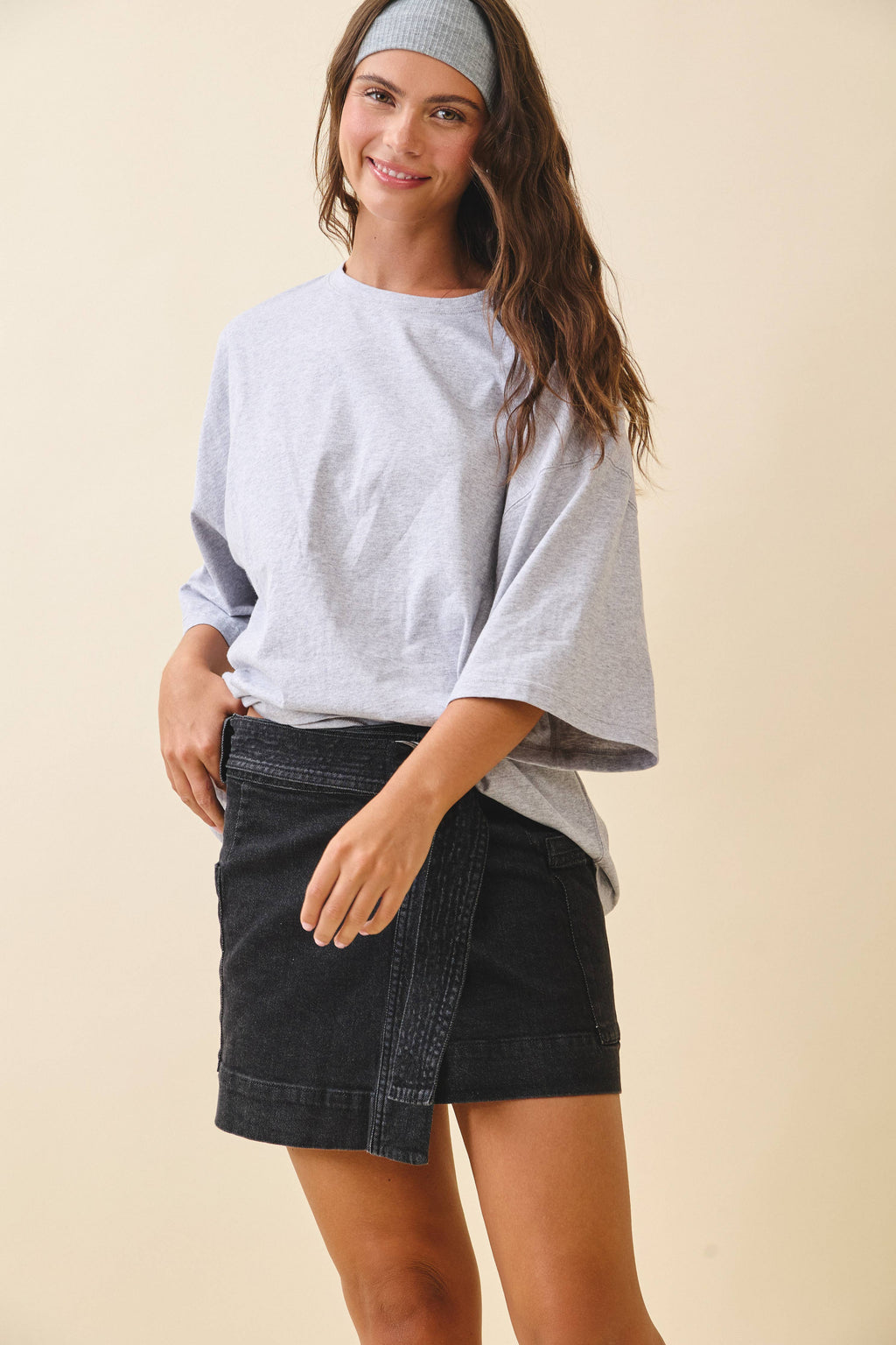 Oversized Grey Everyday Cotton Tee